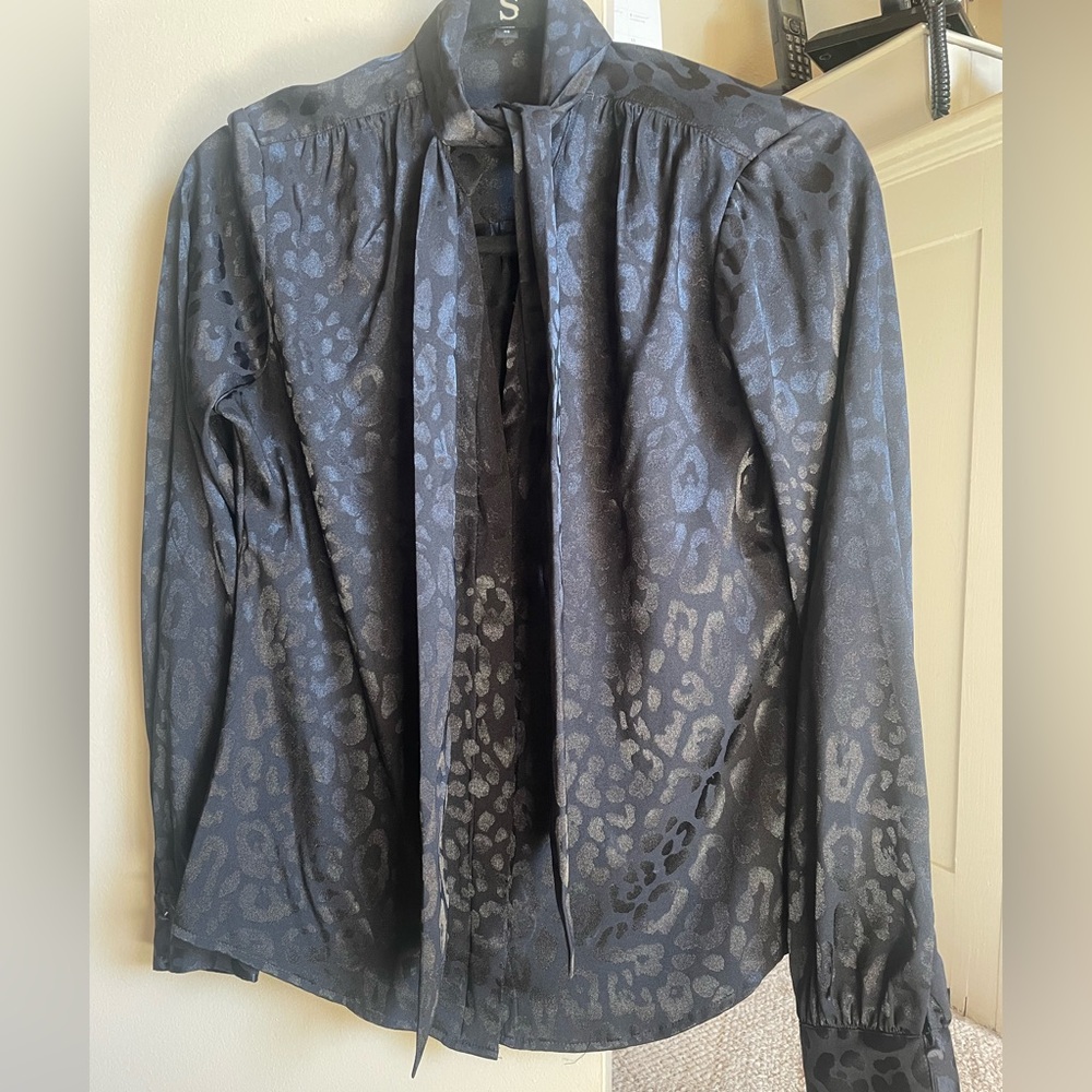 Express Black Leopard Print Women's Bouse